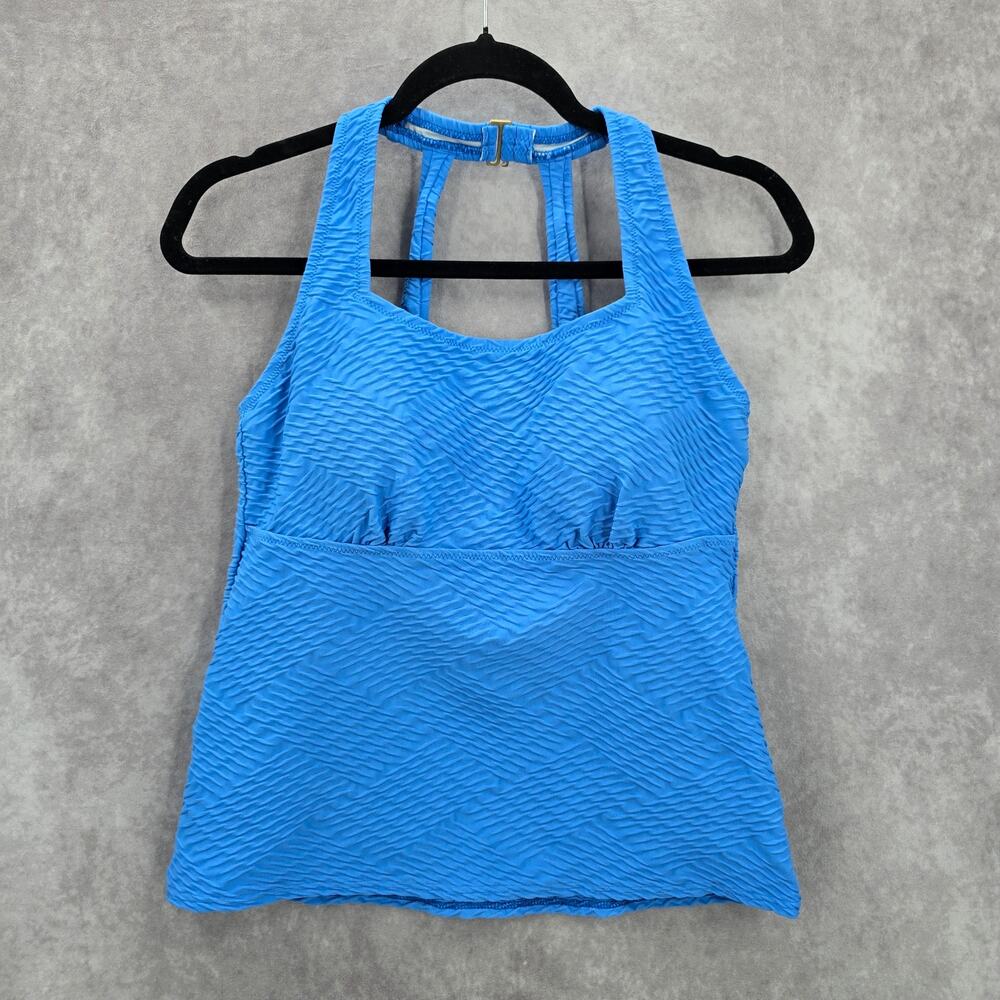 Lands' End Blue‎ Racerback Padded Swimwear Tankini Top S Small 6